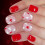 Romantics Heart Pattern False Nail 24Pieces Glossy Square Short 1