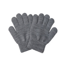 1 paire de gants tricotés en acrylique doux et chaud-Gris foncé