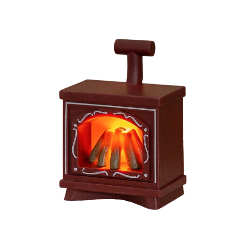 Lampe de cheminée miniature décorative avec effet de-Rouge