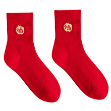 Chaussettes en coton brodées pour femmes, année du- Paix et