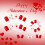 Romantics Heart Pattern False Nail 24Pieces Glossy Square Short 4
