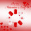 Romantics Heart Pattern False Nail 24Pieces Glossy Square Short 5