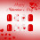 Romantics Heart Pattern False Nail 24Pieces Glossy Square Short 6