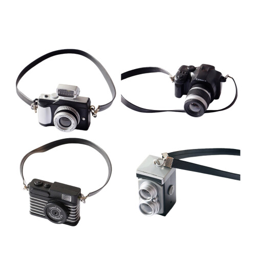 Miniature DSLR Camera Model Decorative Props For Doll House-D 1