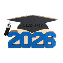 Handcrafted Wooden Keepsakes Money Box For 2026 Graduation-Blue