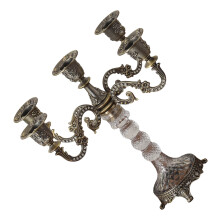 Tapered Candle Holders Candelabra Decorative-Green and patina 5