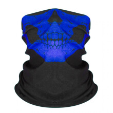 Máscara de calavera de Black Friday - Buff - Azul - Paintball - Bufanda - Pañuelo - Braga para el cuello Azul_talla única/Azul_Regalo sorpresa
