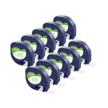 10 pcs 91200 91330 label tape compatible compatible Letratag Plus Lt100h Lt100t Qx50 Refills black on white As Shown-Xin As Shown_none/As Shown_Surpr