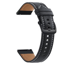 Black Friday 22 mm leather strap compatible Samsung Galaxy Watch3 45 mm Watch strap_black/Black_Surprise Gift