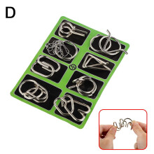 Nine Buckles Educational Toys Metal Puzzle Unlock_Super Gift_green one-size_Surprise Gift