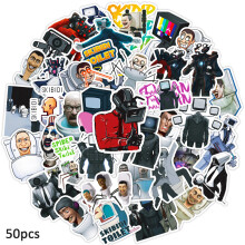 50pcs Skibidi toilet stickers water bottle skateboard laptop decals waterproof_Super Gift_50PCS_Surprise Gift