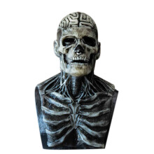 Máscara de calavera, máscara bioquímica espeluznante, cosplay de Halloween, súper regalo, gris, regalo sorpresa