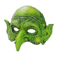 Máscara de bruja, máscara de duende verde, disfraz para Halloween, carnaval, fiesta, fiesta, súper regalo, regalo sorpresa
