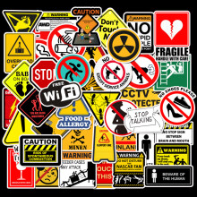 50-pack funny vinyl stickers, bulk sticker large warning sign_Super Gift_Surprise Gift