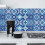 20 pezzi Decalcomanie per piastrelle marocchine blu e bianche, Decalcomanie per piastrelle da parete per cucina e bagno, Decalcomanie per piastrelle 1