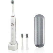Black Friday Sarmocare S100 Spazzolino elettrico sonico ricaricabile USB impermeabile con 8 testine Kit per la cura dentale_S100 Nero 8 Testine_Surp