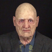 Máscara de látex de Halloween - máscara facial realista de anciano compatible con arrugas humanas_Regalos especiales_Un regalo sorpresa