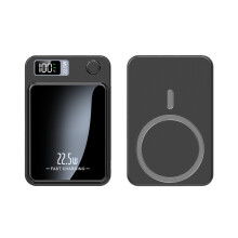 Kabellose Powerbank mit Magnetverschluss, tragbares Ladegerät, 20000 mAh mit PD 22,5 W Schnellladefunktion, USB-Anschluss, kompatibel mit iPhone und