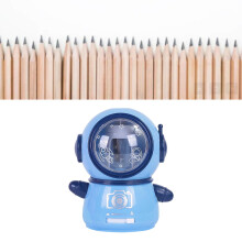Spaceman Pencil Sharpener Cartoon Cute Safe Flexible Electric Pencil Sharpener compatible Classroom Home Purple Blue_Super Gift_Surprise Gift