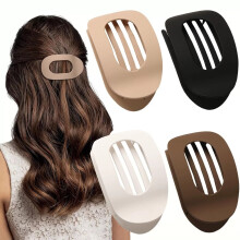 Flat Earth Round Hair Clip Set (Oval Four Pieces)_SPECIAL GIFTS_Multicolor 1_Surprise Gift