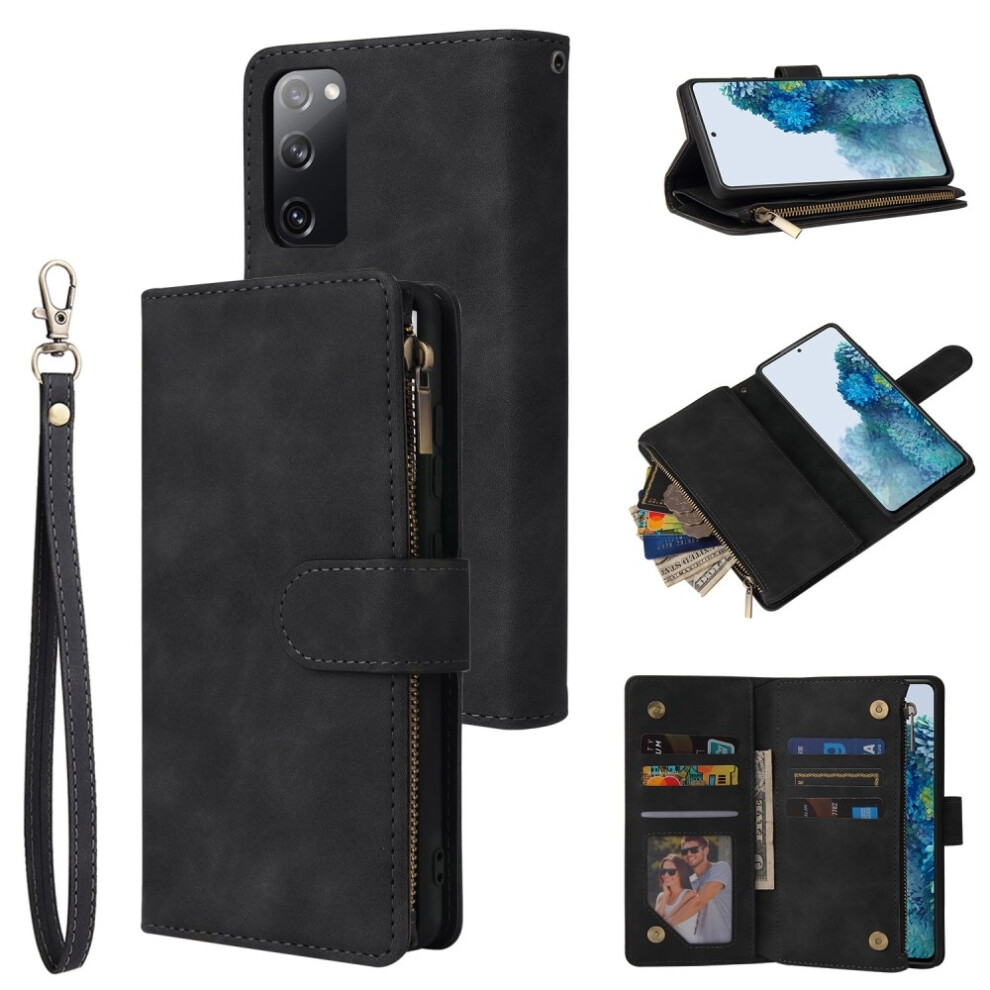 Samsung Galaxy S20 Fe - Multifunctional Wallet Case - _Special Gifts_black/Black_surprise Gift Black 6902344859983