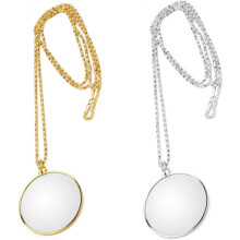 2-pack Magnifying Glass Monocle, Optical Glass Necklace, Magnifying Glass Reading Decoration, Magnifying Glass Jewelry Chain, compatible Reading Book