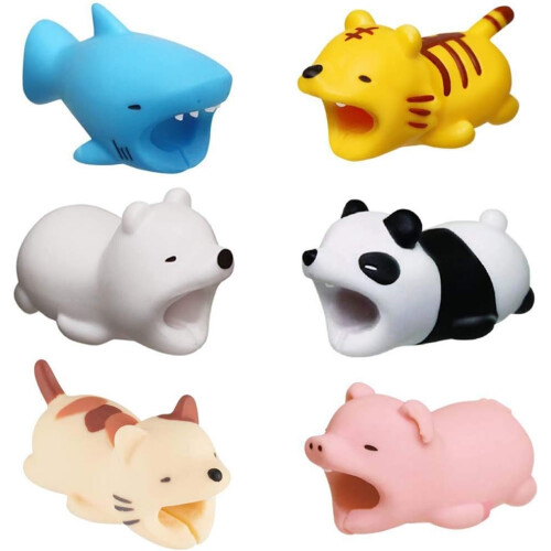 6 pcs Cable Protectors, Cute Animals Various Animals Cable Ties C_Surprise Gift