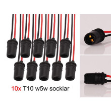 T10 W5W LED / halogène contacts / support de douille lot de 10 souple_CADEAUX SPÉCIAUX_noir/Noir_Cadeau surprise