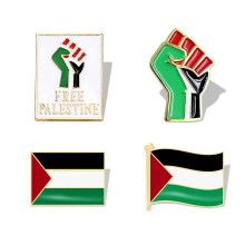 4 spille con bandiera palestinese, spilla con pugno della Palestina libera, spilla con emblema della Palestina libera, spilla compatibile con cappell