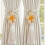 Curtain Tiebacks 2PCS Flower Tassels Drape Holdbacks For-Green 7