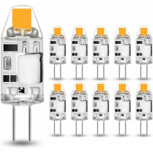 10-pack G4 2W LED bulbs - Replaces 20W halogen bulbs - Warm white 3000K - 200lm - 12V AC/DC G4 - Flicker-free - Dimmable_Surprise Gift