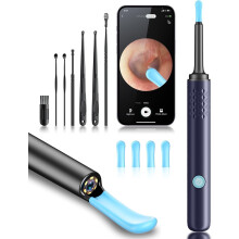Oorwasverwijderaar met camera - Oorreiniger met camera, 1080p otoscoop, oorreinigingsapparaat met 4 oorlepels, compatibel met oorcamera en iPhone.