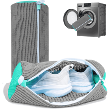 2 pcs Laundry Shoe Bags compatible Washing Machine and Dryer, Reusable Shoe Bag compatible Cleaning_grey_Surprise Gift