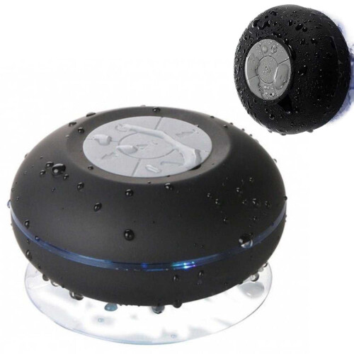 Waterproof Shower Speaker - Bluetooth Speaker with Suction Cup Black black_black_Surprise Gift