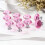 6pcs Crystal Door Knobs, Drawer Knobs, Diamond Knobs with Screws compatible Home, Kitchen, Office, Drawer Decoration, Pink, 30mm_Surprise Gift 2