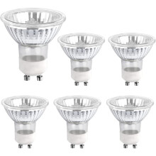 Halogen lamp GU10 35W 230V, 380lm Warm white 2700K, Dimmable halogen spotlight, compatible cabinet lighting, display lamps, 6-pack_Surprise Gift