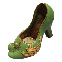 Creative Mini Ceramic Plant Pot With Cartoon High Heeled Shape