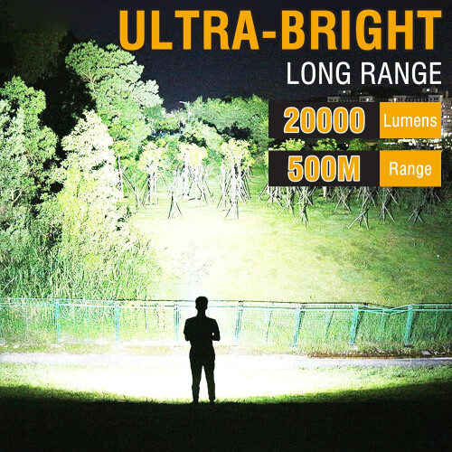 Super powerful 20000 Lumens LED flashlight [Energy class A+++]_Surprise Gift 1