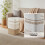 Spacious Cotton Cord Storage Box For Blankets Items And-B 6