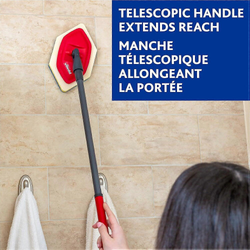 Suitable compatible Vileda Bathroom Magic Brush Mop Replacement Head BATH MAGIC Sponge Scouring Pad - 5 Pieces_Surprise Gift 1
