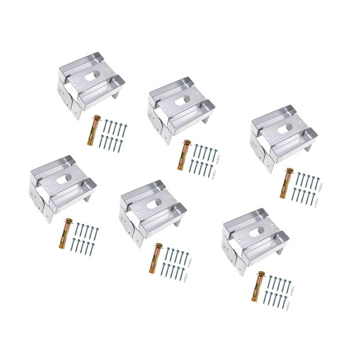 Base de poteau flexible modifiable à 6 unités avec-Pack de six