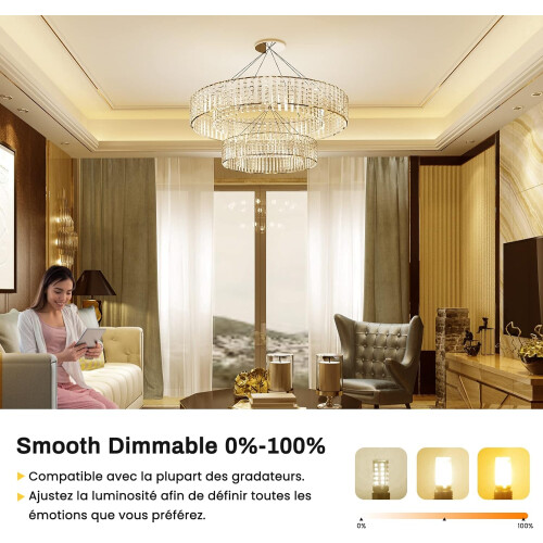 10-pack dimmable G9 LED bulbs 3W warm white 3000K, halogen replacement_Surprise Gift 1