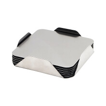 Sous-verres à boissons en métal antidérapants, avec ensemble-4