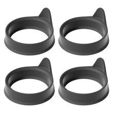 Moules à œufs ronds en Silicone, 4 pièces, idéaux pour la-Gris
