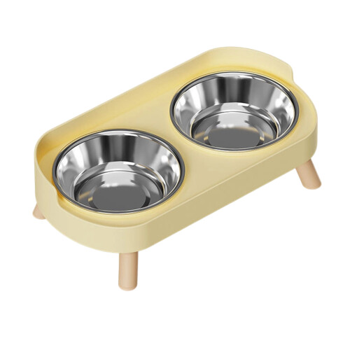 Station d'alimentation pour chien anti-éclaboussures,-Jaune