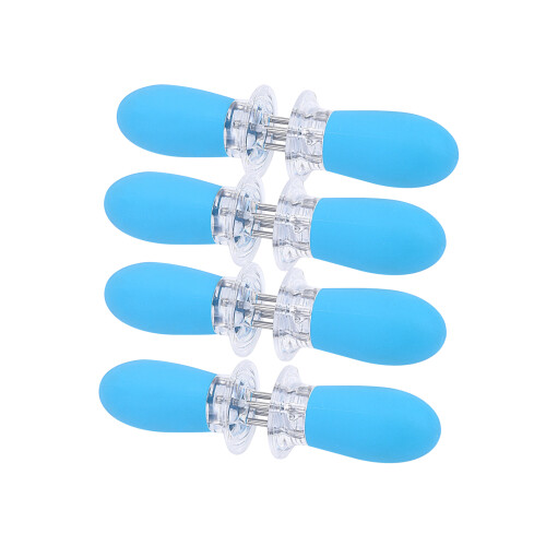 Thermoplastic Rubber Handle Nonrust Steel Corn Holders For-Blue