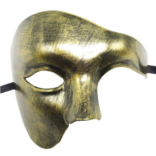Herrenmaske „Phantom der Oper“ – Halbmaske (Gold) – Überraschungsgeschenk 1