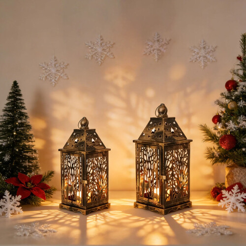 Lanterne à bougie décorative pour centres de table, bougeoirs-S 1