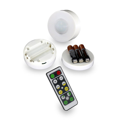 3 pcs LED Wireless Lights with Remote Control compatible Cabinet, Display Case, Wardrobe_White light_Surprise Gift 2