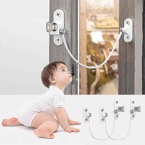 pcs window limiters, window limiters, childproof window locks, window locks, door locks -_Black_Surprise Gift 2